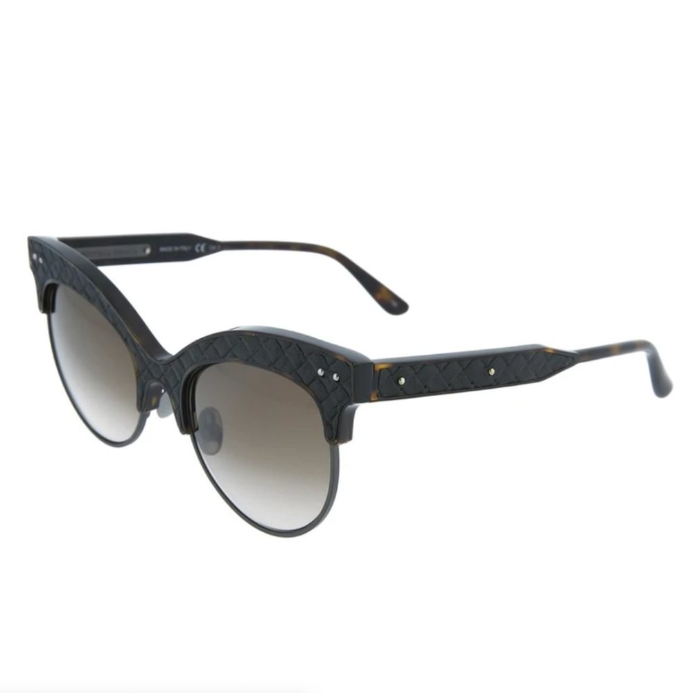 Bottega Veneta Women's Havana Tortoise Cat Eye Sunglasses!